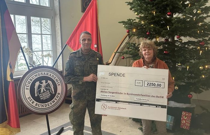 2.250,-- Euro für die „Aktion Sorgenkinder in Bundeswehr-Familien“ des BwSW